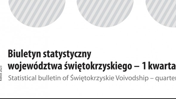 Statistical Bulletin of Świętokrzyskie Voivodship quarter 1/2023