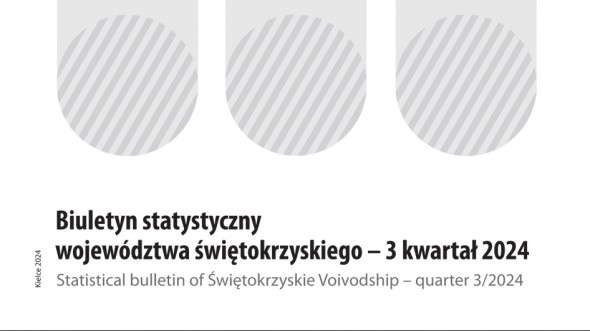 Statistical Bulletin of Świętokrzyskie Voivodship quarter 3/2024