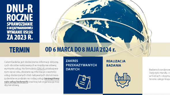 DNU-R Roczne sprawozdanie o międzynarodowej wymianie usług za 2023 r. - termin przedłużony do 8 maja 2024 r.